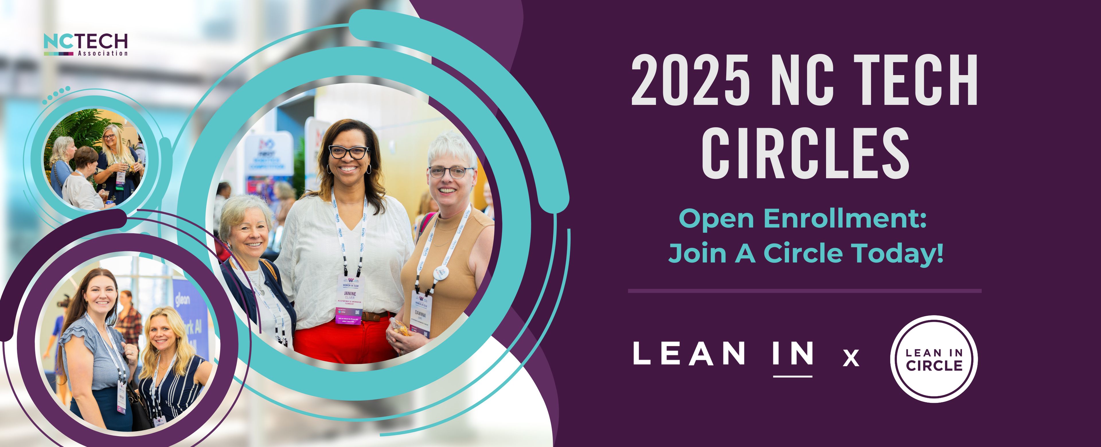 NC Tech Lean in Circles have launched. Sign up now to join a circle! NC Tech x Lean In x Lean in Circle